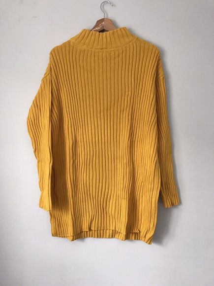 Bonprix Mustard Long Sleeve Soft Knit Jumper Dress Size 22/24 - Picture 2 of 7